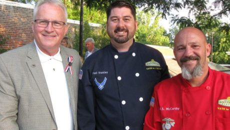 American Master Chefs Order president Bill Franklin, left, with Paul Stanley and Sean McCarthy from the Colorado Culinary Academy.